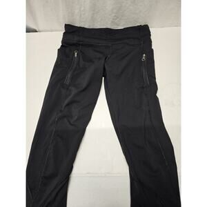 LULULEMON Womens Size 4 Black Zip Pockets Leggings EUC